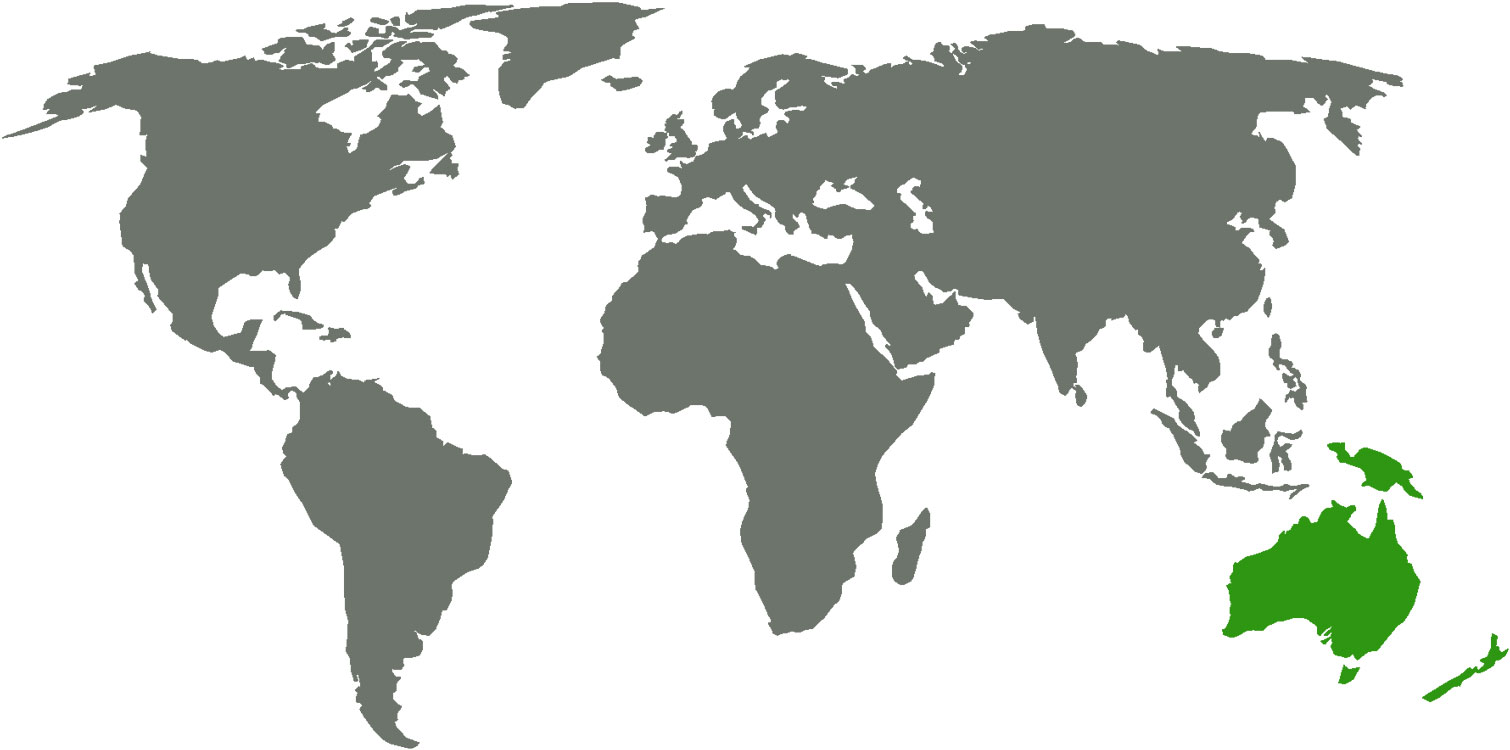 Weltkarte Australien
